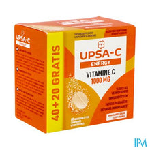 Afbeelding in Gallery-weergave laden, Upsa C Energy 1000mg Bruistabl 60