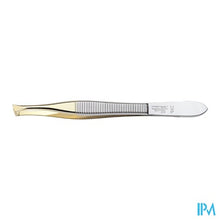 Load image into Gallery viewer, Morser Pincet, schuine punten, verguld N°24B