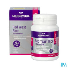 Afbeelding in Gallery-weergave laden, Mannavital Red Yeast Rice+berberine Plat.v-caps 60
