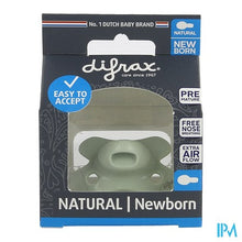 Afbeelding in Gallery-weergave laden, Difrax Fopspeen Natural Newborn Uni/pure Gr./pist.