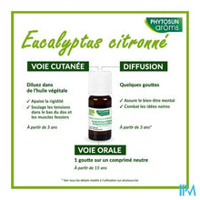 Afbeelding in Gallery-weergave laden, Phytosun Euc. Citroen Fr-bio-01 10ml
