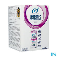 Afbeelding in Gallery-weergave laden, 6d Isotonic Sports Drink Blueberry Pdr Zakje14x35g