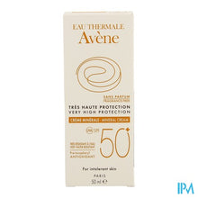 Load image into Gallery viewer, Avene Zonnecreme Minerale Z.hoge Besch.spf50+ 50ml
