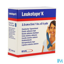 Afbeelding in Gallery-weergave laden, Leukotape K Kleefwindel Elast Blauw 2,5cmx5m 1