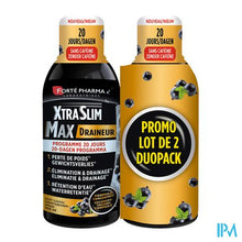 Afbeelding in Gallery-weergave laden, Xtraslim Max Draineur Zwarte Bes Duo 2x500ml