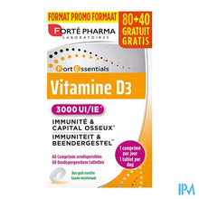 Afbeelding in Gallery-weergave laden, Vitamine D3 3000 IE Caps 120