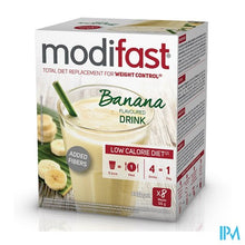 Afbeelding in Gallery-weergave laden, Modifast Intensive Banana Flavour. Milkshake 8x55g