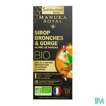 Afbeelding in Gallery-weergave laden, Santarome Manuka Royal Keelsiroop Honing Bio 125ml