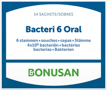 Afbeelding in Gallery-weergave laden, Bacteri 6 Oral Zakjes 14 Bonusan
