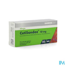 Afbeelding in Gallery-weergave laden, Cetirizine Sandoz Tabl 50 X 10mg