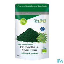 Afbeelding in Gallery-weergave laden, Biotona Chlorella + Spirulina Raw Powder 200g