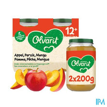 Load image into Gallery viewer, Olvarit Appel Perzik Mango 2x200g 12m56