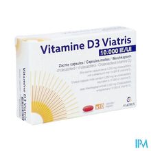 Load image into Gallery viewer, Vitamine D3 Viatris 10000ie Zachte Caps 10