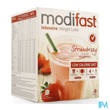 Afbeelding in Gallery-weergave laden, Modifast Intensive Strawberry Flav.milkshake 8x55g