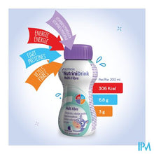 Afbeelding in Gallery-weergave laden, NutriniDrink Multi Fibre Aardbeiensmaak Flesje 200ml