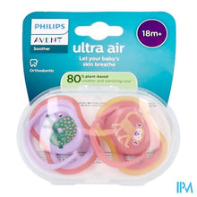 Afbeelding in Gallery-weergave laden, Philips Avent Fopspeen +18m Air Lila/fuchsia Des.2