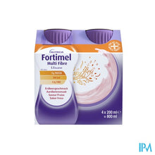 Afbeelding in Gallery-weergave laden, Fortimel Multifiber 1.5kcal aardbei 4x200ml