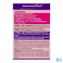 Charger l'image dans la galerie, Mannavita Vitamine C + Zink Kauwtabl 60