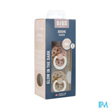 Charger l'image dans la galerie, Bibs 1 Fopspeen Boheme Duo Glow Dark Blush&vanilla