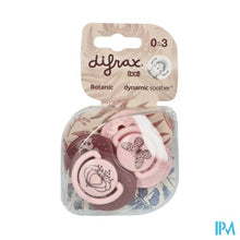 Afbeelding in Gallery-weergave laden, Difrax Fopspeen Dynamic Botanic Pink&purple 0-3m 2