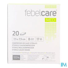 Load image into Gallery viewer, Febelcare Med1 Steriele Gaaskompres 7,5x7,5cm 20x1