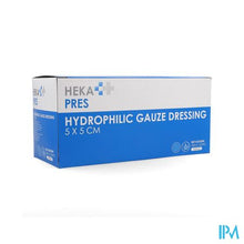 Afbeelding in Gallery-weergave laden, Hekapres Gaaskompr.hydrof. 5x 5cm Ster. 12l 1x100