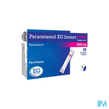 Afbeelding in Gallery-weergave laden, Paracetamol EG Inst.Forte 1G Cappuccino Zakje 10