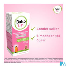 Afbeelding in Gallery-weergave laden, Balso Kids Hoestsiroop Z/suiker 125ml + Pipet Nf
