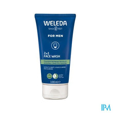 Afbeelding in Gallery-weergave laden, Weleda Men 2in1 Reinigingsgel Gezicht&baard 100ml
