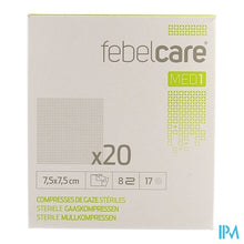 Load image into Gallery viewer, Febelcare Med1 Steriele Gaaskompres 7,5x7,5cm 20x1
