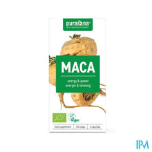 Afbeelding in Gallery-weergave laden, Purasana Vegan Maca 300mg Bio V-caps 120