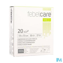 Load image into Gallery viewer, Febelcare Med1 Steriele Gaaskompres 7,5x7,5cm 20x1