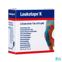 Charger l'image dans la galerie, Leukotape K Kleefwindel Elast Blauw 2,5cmx5m 1