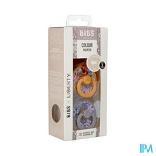 Load image into Gallery viewer, Bibs 2 Fopspeen Duo Liberty Garden Blossom Pumpk.2