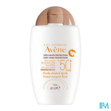 Load image into Gallery viewer, Avene Zon Spf50+ Minerale Fluide Getint 40ml