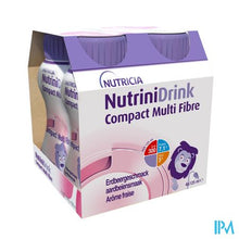 Afbeelding in Gallery-weergave laden, Nutrinidrink Compact Multi Fibre Aardbei 4x125ml
