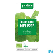 Afbeelding in Gallery-weergave laden, Purasana Vegan Melisse 300mg Bio V-caps 60