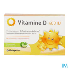 Afbeelding in Gallery-weergave laden, Vitamine D 400ie Metagenics Kauwtabl 84
