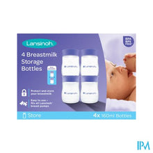 Afbeelding in Gallery-weergave laden, Lansinoh Borstvoeding Bewaarflesjes Melk 3x160ml