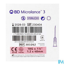 Afbeelding in Gallery-weergave laden, Bd Microlance 3 Hypod.naald 18g 1 1/2"40mm Iv. 100