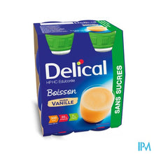 Afbeelding in Gallery-weergave laden, Delical Melkdrank Hp-hc Z/suiker Vanille 4x200ml