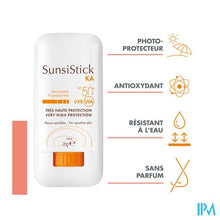 Afbeelding in Gallery-weergave laden, Avene Zon Sunsistick Ka Spf50+ 20g
