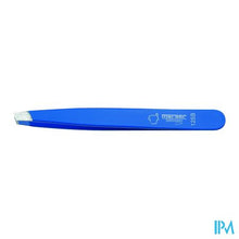 Afbeelding in Gallery-weergave laden, Morser Epileerpincet Schuin Blauw Inox 125b