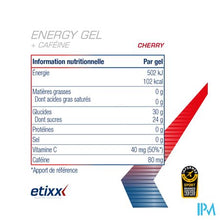 Afbeelding in Gallery-weergave laden, Etixx Energy Gel Caffeine Cherry 12x40ml