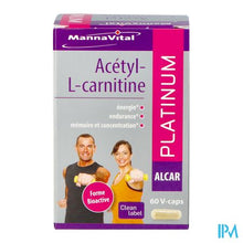 Afbeelding in Gallery-weergave laden, Mannavital Acetyl l-carnitine Platinum V-caps 60