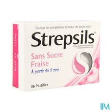 Load image into Gallery viewer, Strepsils Suikervrij Aardbeien Past 36