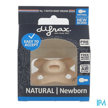 Charger l'image dans la galerie, Difrax Fopspeen Natural Newborn Uni/pure Roze/blos
