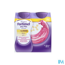 Afbeelding in Gallery-weergave laden, Fortimel Jucy Plus Framboos Verfr. 4x200ml 185087