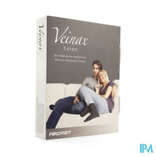 Afbeelding in Gallery-weergave laden, Veinax Kous Katoen Man 2 Lang Zwart Maat 2