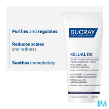 Afbeelding in Gallery-weergave laden, Ducray Kelual Ds Reinigingsgel A/schilfers200ml Nf